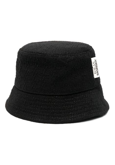 Black tweed bucket hat Ruslan Baginskiy - women